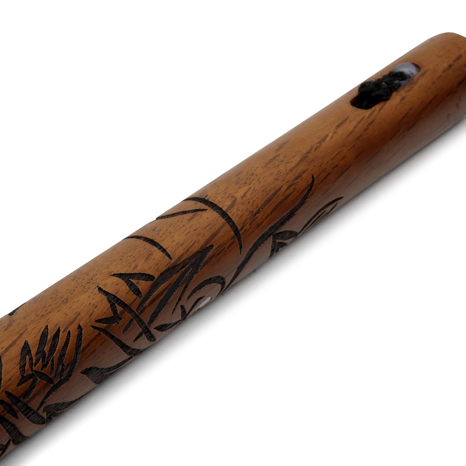 Deluxe Red Oak Carved Dragon Nunchucks Cord - PRE ORDER