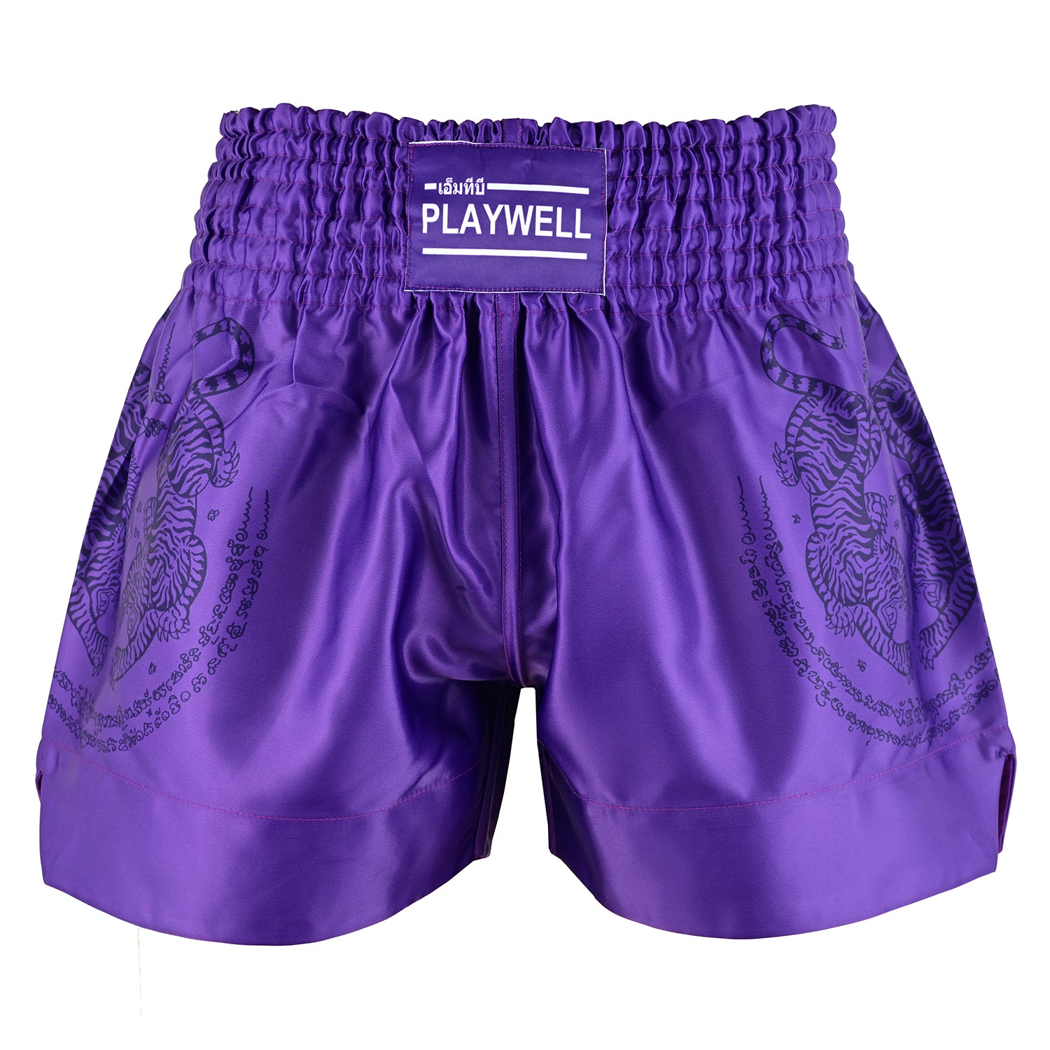 Twin Tiger Satin Muay Thai Competition Fight Shorts  - Purple