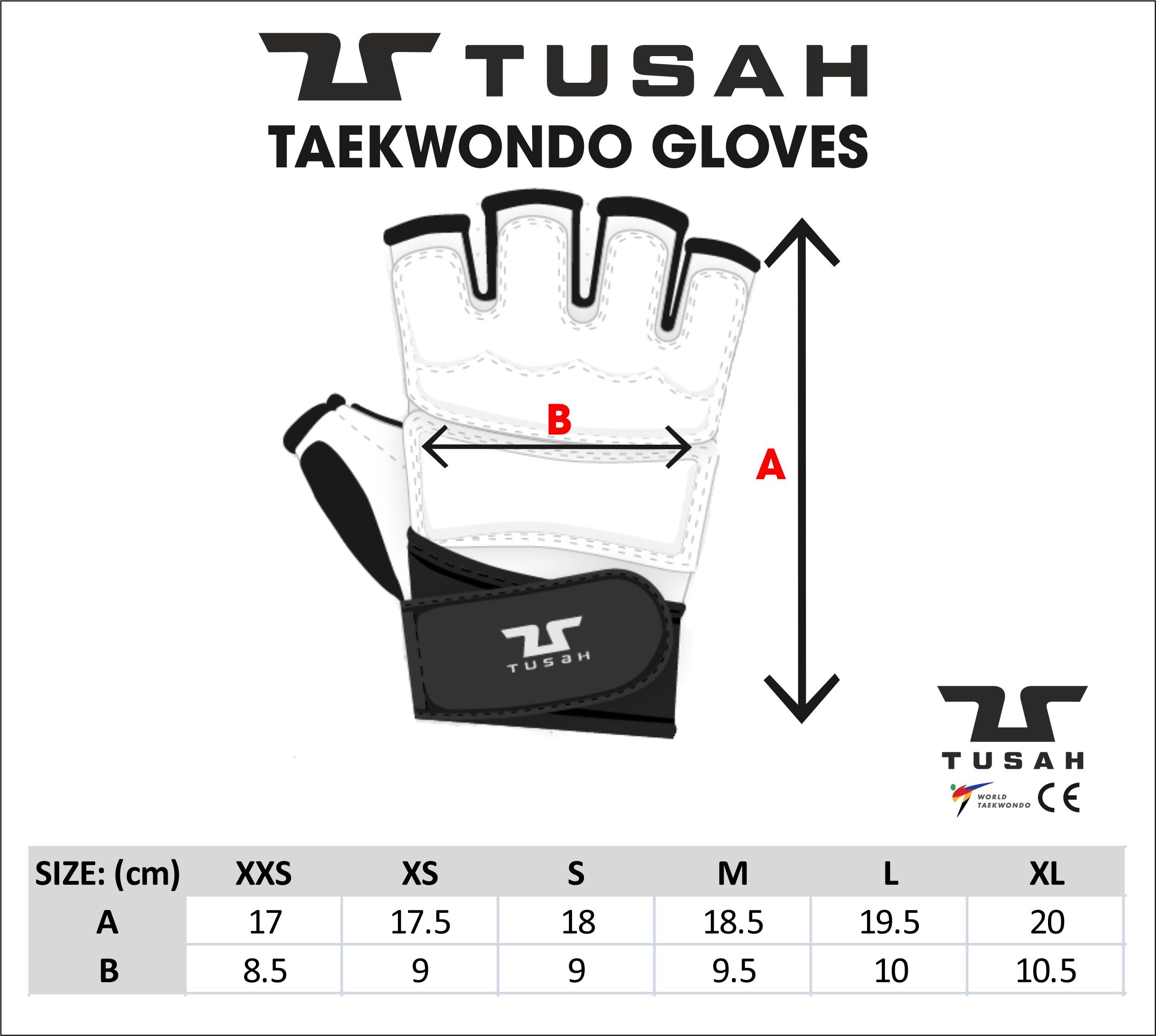 Tusah WT Taekwondo Competition Approved Sparring Gloves