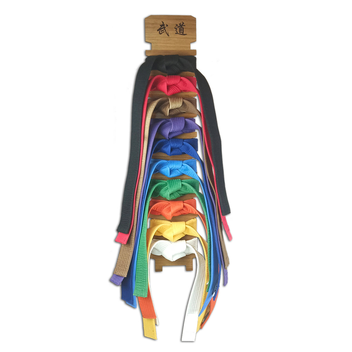 Martial arts 10 Step Wall Mounted Belt Display