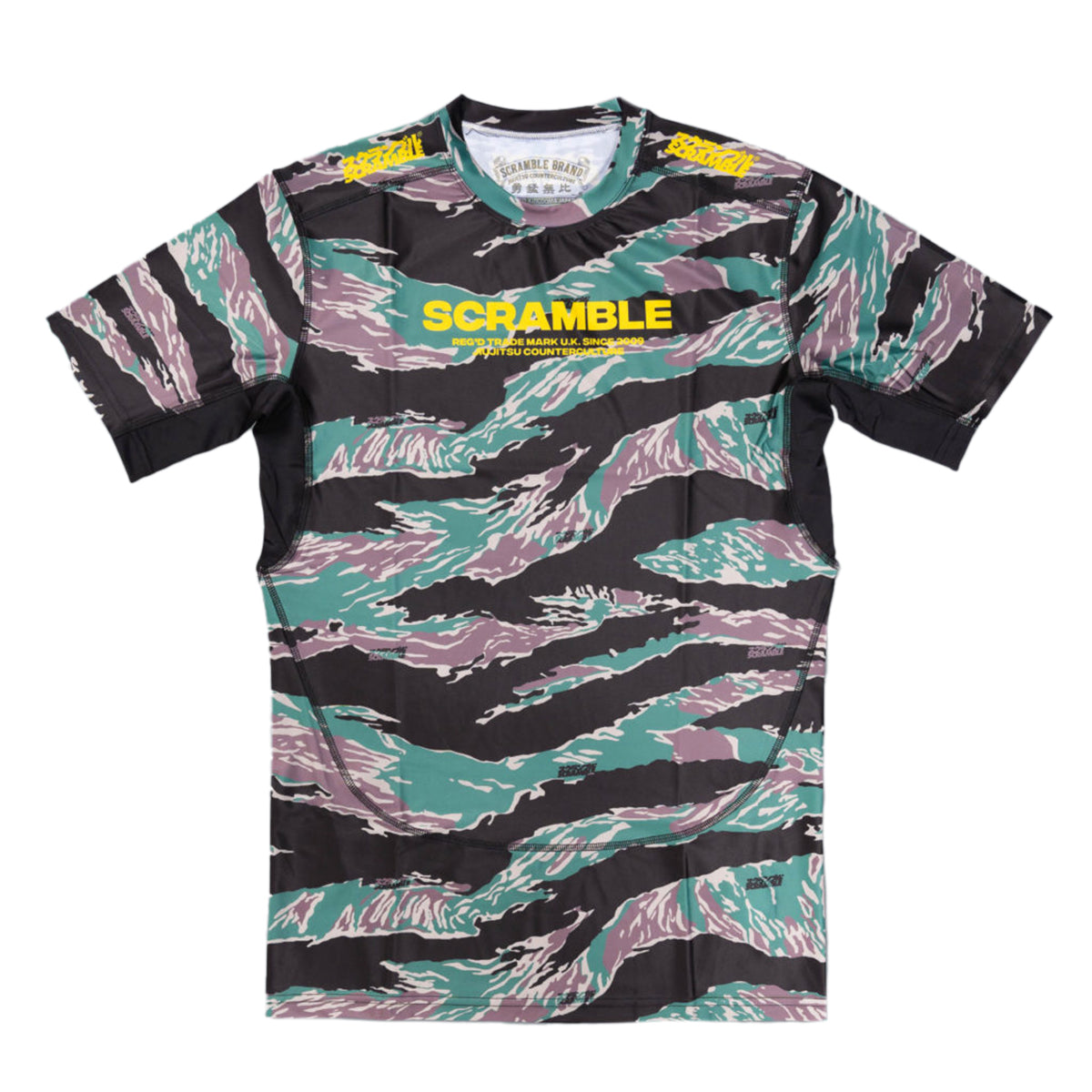 Scramble Tactic Tigre Camo Short Sleeve Rash Guard